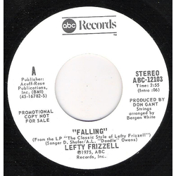 Lefty Frizzell Falling Vinyl 7" USED
