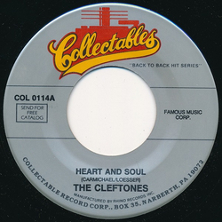 The Cleftones Heart And Soul / For Sentimental Reasons Vinyl 7" USED