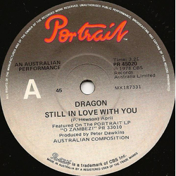 Dragon Australia Still In Love With You Vinyl 7" USED