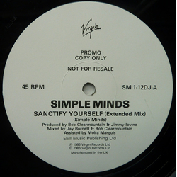Simple Minds Sanctify Yourself (Extended Mix) Vinyl 12" USED