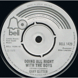 Gary Glitter Doing All Right With The Boys Vinyl 7" USED