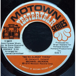 Michael Jackson We're Almost There / Just A Little Bit Of You USED VINYL 7INCH 45 RPM SINGLE