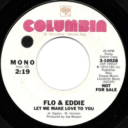Flo & Eddie Let Me Make Love To You Vinyl 7" USED