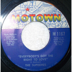 The Supremes Everybody's Got The Right To Love USED VINYL 7INCH 45 RPM