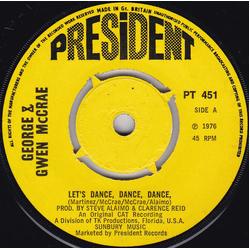 George McCrae / Gwen McCrae Let's Dance, Dance, Dance Vinyl 7" USED
