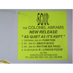 Funktion / Colonel Abrams As Quiet As It's Kept Vinyl 12" USED