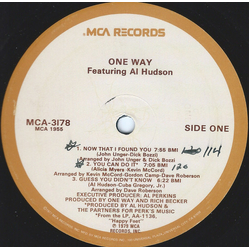 One Way / Al Hudson One Way Featuring Al Hudson Vinyl LP USED