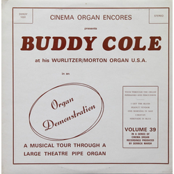 Buddy Cole Organ Demonstration Vinyl LP USED