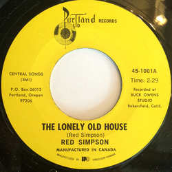 Red Simpson The Lonely Old House Vinyl 7" USED