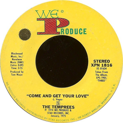 The Temprees Come And Get Your Love / I'll Live Her Life Vinyl 7" USED