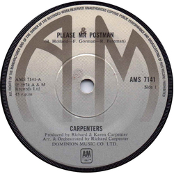 Carpenters Please Mr Postman Vinyl 7" USED