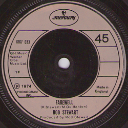 Rod Stewart Farewell Vinyl 7" USED