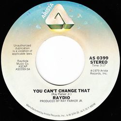 Raydio You Can't Change That Vinyl 7" USED
