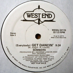 Bombers (Everybody) Get Dancin' Vinyl 12" USED