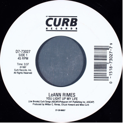 LeAnn Rimes You Light Up My Life Vinyl 7" USED