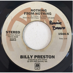 Billy Preston Nothing From Nothing Vinyl 7" USED