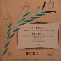 Robert Schumann / Johannes Brahms / Kathleen Ferrier / John Newmark Frauenliebe Und Leben, Opus 42 / Vier Ernste Gesänge, Opus 121 Vinyl LP USED
