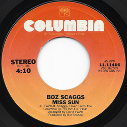 Boz Scaggs Miss Sun Vinyl 7" USED