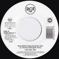 Los Del Rio / Scatman John Macarena / Scatman (Ski-Ba-Bop-Ba-Dop-Bop) Vinyl 7" USED