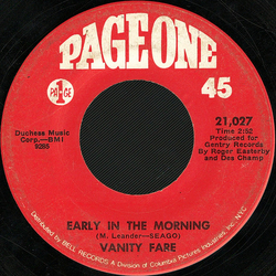 Vanity Fare Early In The Morning Vinyl 7" USED