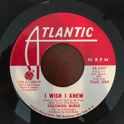 Solomon Burke I Wish I Knew (How It Would Feel To Be Free) / It's Just A Matter Of Time Vinyl 7" USED