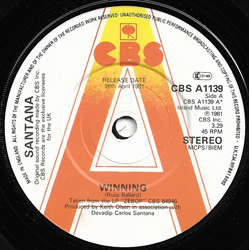 Santana Winning Vinyl 7" USED