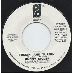 Bunny Sigler Tossin' And Turnin' USED VINYL 7INCH 45 RPM PROMO