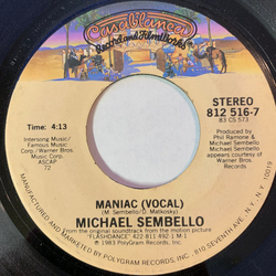 Michael Sembello Maniac Vinyl 7" USED