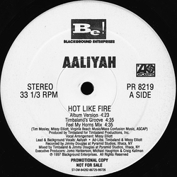 Aaliyah Hot Like Fire Vinyl 12" USED