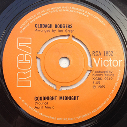 Clodagh Rodgers Goodnight Midnight Vinyl 7" USED