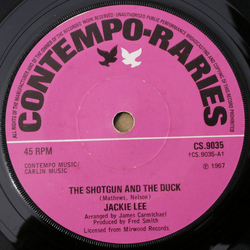 Jackie Lee The Shotgun And The Duck / Do The Temptation Walk Vinyl 7" USED