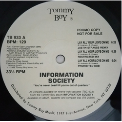 Information Society Lay All Your Love On Me Vinyl 12" USED