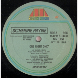 Scherrie Payne One Night Only Vinyl 12" USED