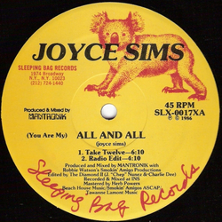 Joyce Sims (You Are My) All And All Vinyl 12" USED