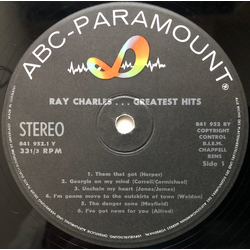 Ray Charles Greatest Hits Vinyl LP USED