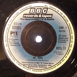 BBC Radiophonic Workshop Doctor Who Vinyl 7" USED