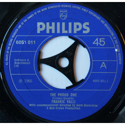 Frankie Valli The Proud One Vinyl 7" USED