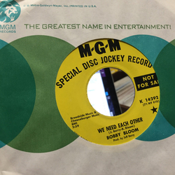 Bobby Bloom We Need Each Other / You Touch Me Vinyl 7" USED