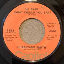 Hurricane Smith Oh Babe, What Would You Say? Vinyl 7" USED
