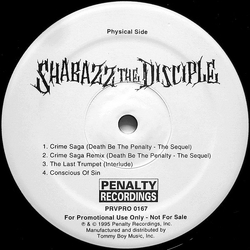 Shabazz The Disciple Crime Saga (Death Be The Penalty - The Sequel) Vinyl 12" USED