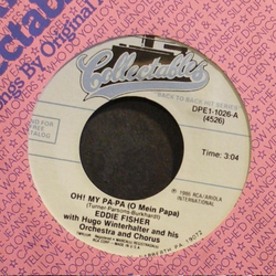 Eddie Fisher Oh! My Pa-Pa (O Mein Papa) / Anytime Vinyl 7" USED