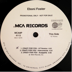 Eboni Foster Crazy For You / Just What You Want Vinyl 12" USED