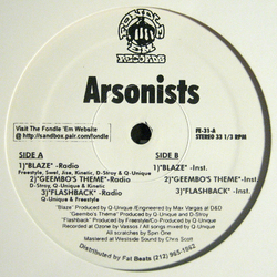 The Arsonists Blaze / Geembo's Theme / Flashback Vinyl 12" USED