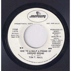 Tom T. Hall Ode To A Half Pound Of Ground Round USED VINYL 7INCH 45 RPM PROMO