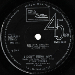 Stevie Wonder I Don't Know Why Vinyl 7" USED