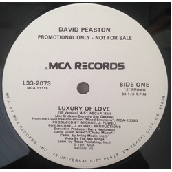 David Peaston Luxury Of Love Vinyl 12" USED