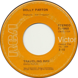 Dolly Parton Traveling Man Vinyl 7" USED