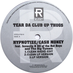 Tear Da Club Up Thugs Hypnotize / Cash Money Vinyl 12" USED