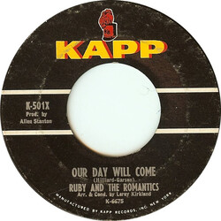 Ruby And The Romantics Our Day Will Come / Moonlight And Music USED VINYL 7INCH 45 RPM SINGLE STYRENE