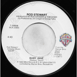 Rod Stewart Baby Jane Vinyl 7" USED